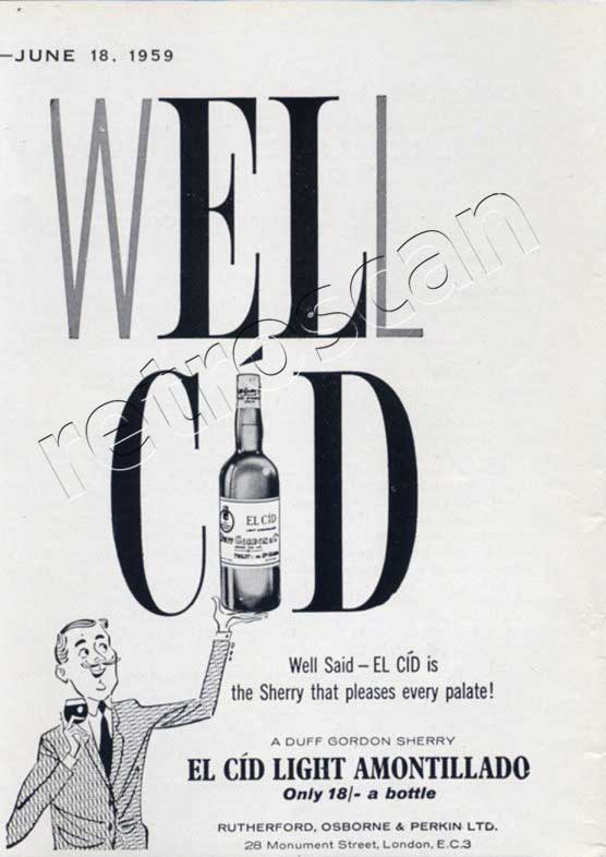 1959 EL Cid Sherry - unframed