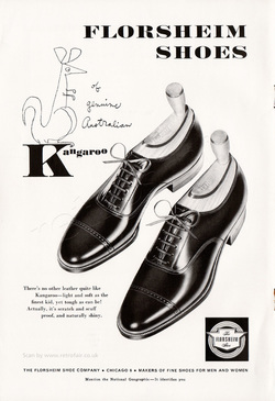  1954 Florsheim Shoes - unframed vintage ad