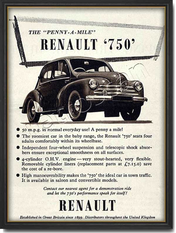 1955 Renault 750 - Vintage Ad