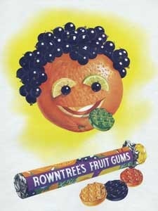 1954 Rowtree's Fruit Gums - Face - vintage ad