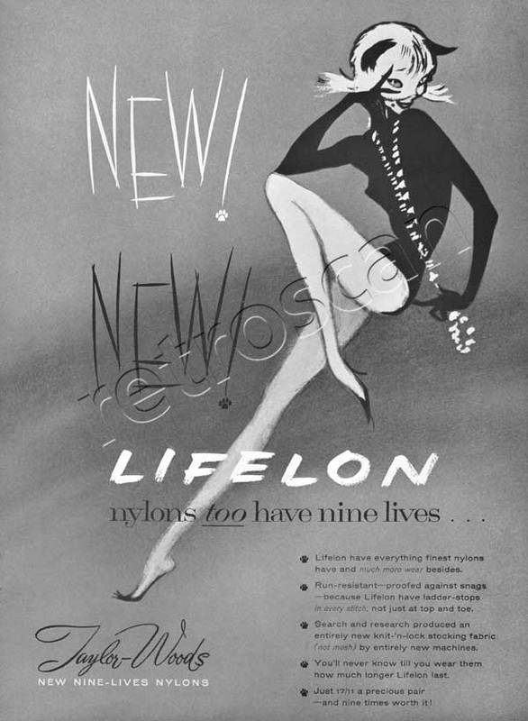 Taylor-Woods Lifelon Nine- Lives Nylons - unframed