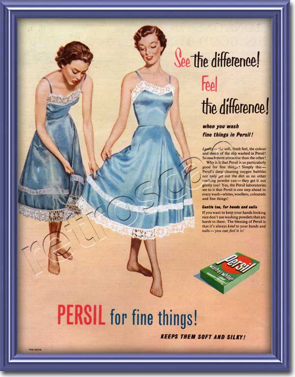 1955 vintage Persil Washing Powder ad