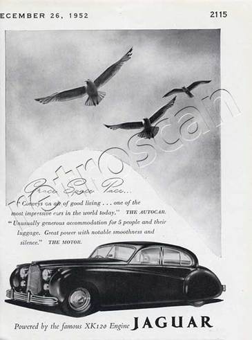 1952 Jaguar vintage ad