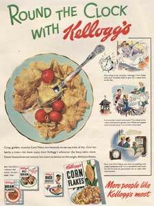 retro kellogg's cereal range advert
