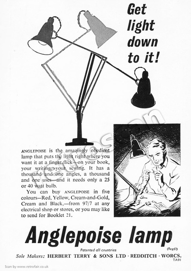 1958 Anglepoise Lamp - unframed vintage ad