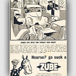 1952 Zubes Cough Lozenges - Vintage Ad