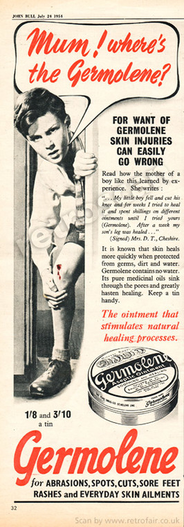 vintage 1954 Germolene advert