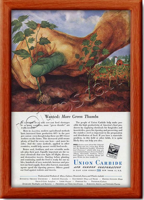 1951 vintage Union Carbide Green Fingers advert