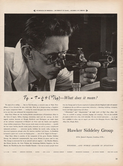 1953 Hawker Siddeley - unframed vintage ad