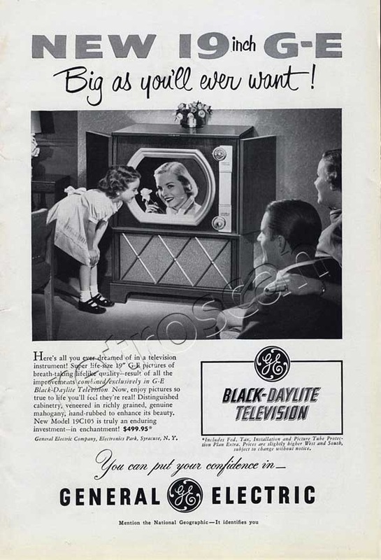 1951 GEC TV vintage ad