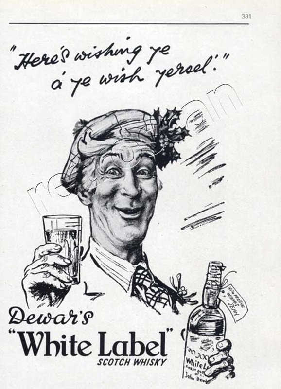 1948 vintage Dewars White Label advert