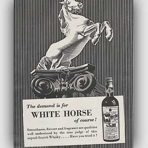 1955 White Horse Whisky - Vintage Ad