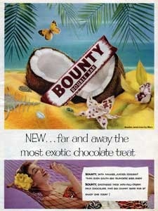 1954 Bounty Bar and butterfly - vintage ad