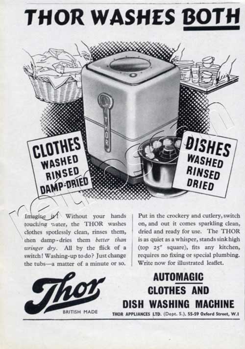 1949 vintage Thor Washing Machine ad