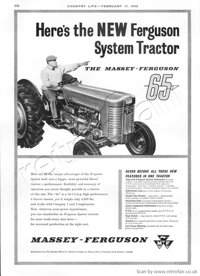 1958 Massey Ferguson ad