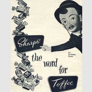 1954 Sharps Toffee - vintage ad