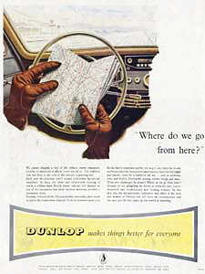 1954 Dunlop Tyres - vintage ad