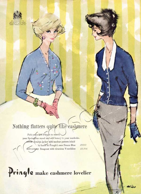 1958 Pringle Knitwear vintage ad
