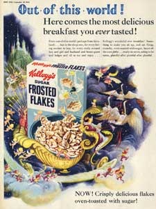 1952 Kellogs Frosted Flakes Vintage Ad