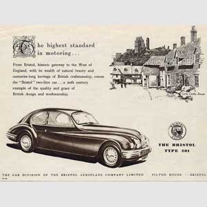 vintage Bristol 401 advert