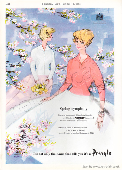  1958 Pringles Knitwear ad