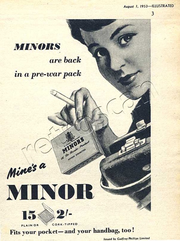 1953 Minors Cigarettes