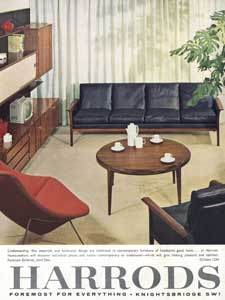 1965 Harrods Furniture Vintage Ad