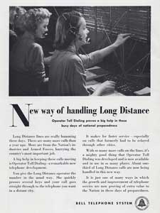 1951 Bell Telephone vintage telephone exchange ad