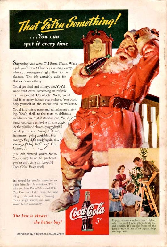 1942 Coca Cola Vintage Christmas Ad