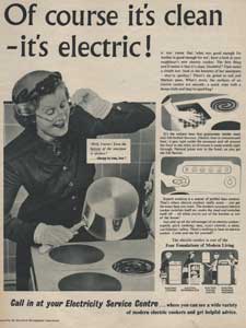 1955 Electricity Service Centres - vintage ad