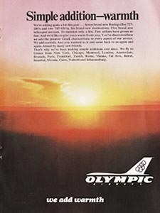  1969 ​Olympus Airways - vintage ad