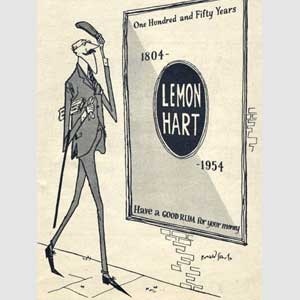 Retro Lemon Hart Rum Poster