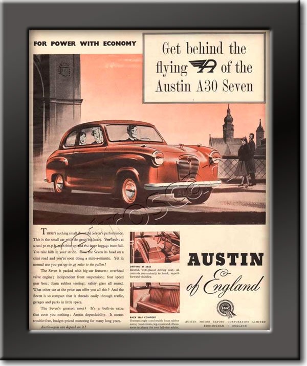 1955 Austin of England retro advert