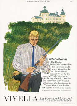  1962 Viyella - unframed vintage ad