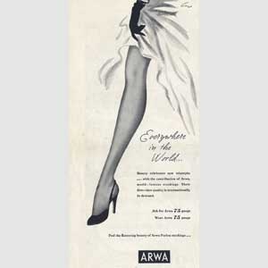 1954 Arwa Stocking - Vintage Ad