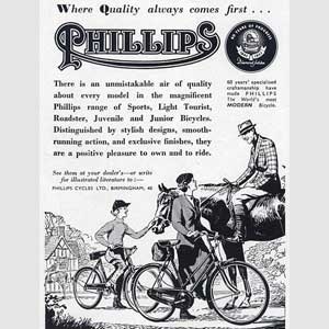 1952 Phillips Bicycles - vintage ad