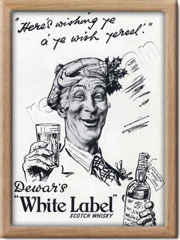 1948 Dewars White Label vintage ad