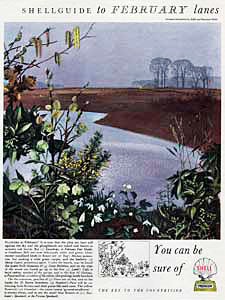  1954 ​Shell February Lanes - vintage ad