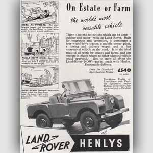 1950 Land Rover - vintage ad