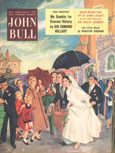 1955 April John Bull Vintage Magazine Wedding Scramble