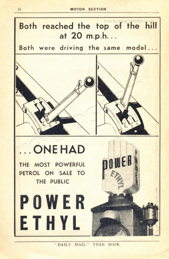 1936 Power Ethyl vintage ad
