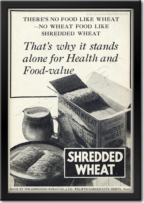 1936 vintage Shredded Wheat advert