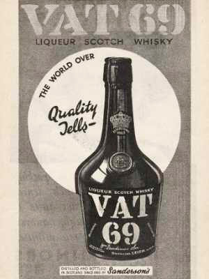 1936 VAT 69 Whisky - vintage ad