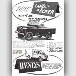 vintage Landrover advert