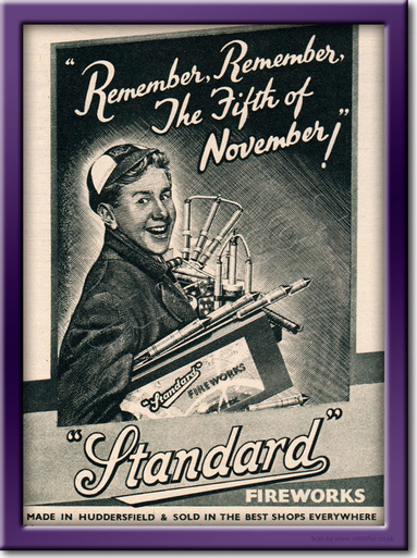 1955 Standard Fireworks - framed preview vintage ad