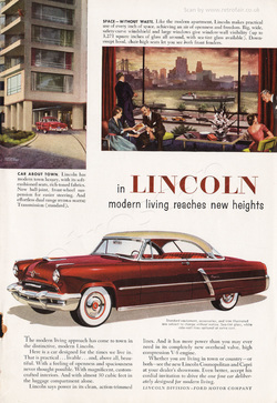 1952 Lincoln Cosmopolitan - unframed vintage ad