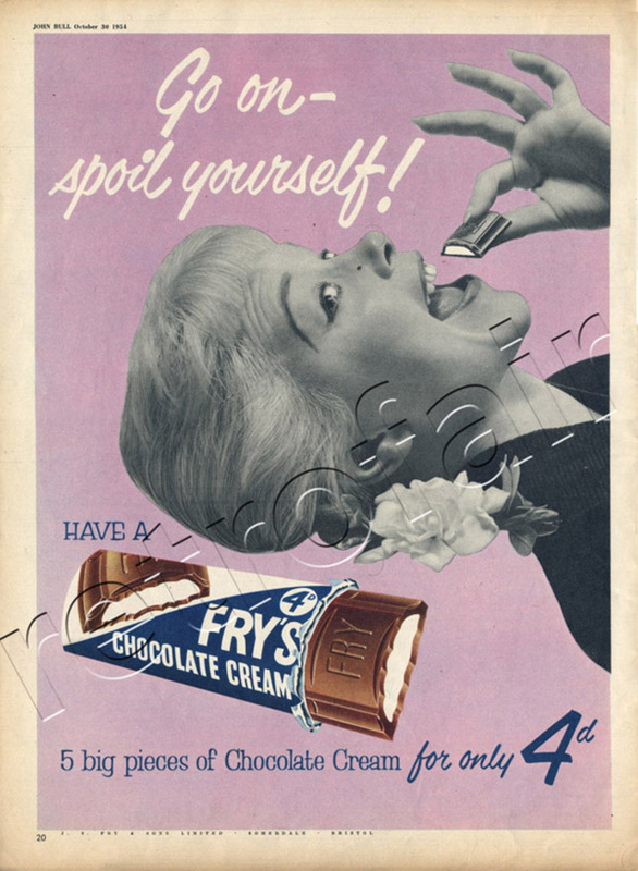 vintage Fry's Chocolate Cream advert
