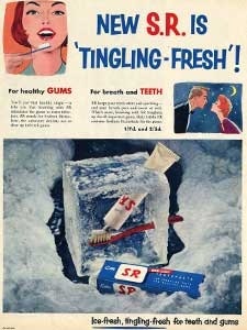 1954 Gibbs S.R. Toothpaste - vintage