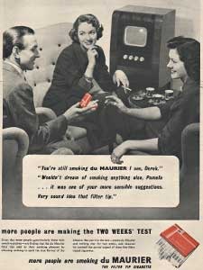 1954 Du Maurier vintage advert