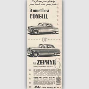 1953 Ford Consul & Zephyr - vintage